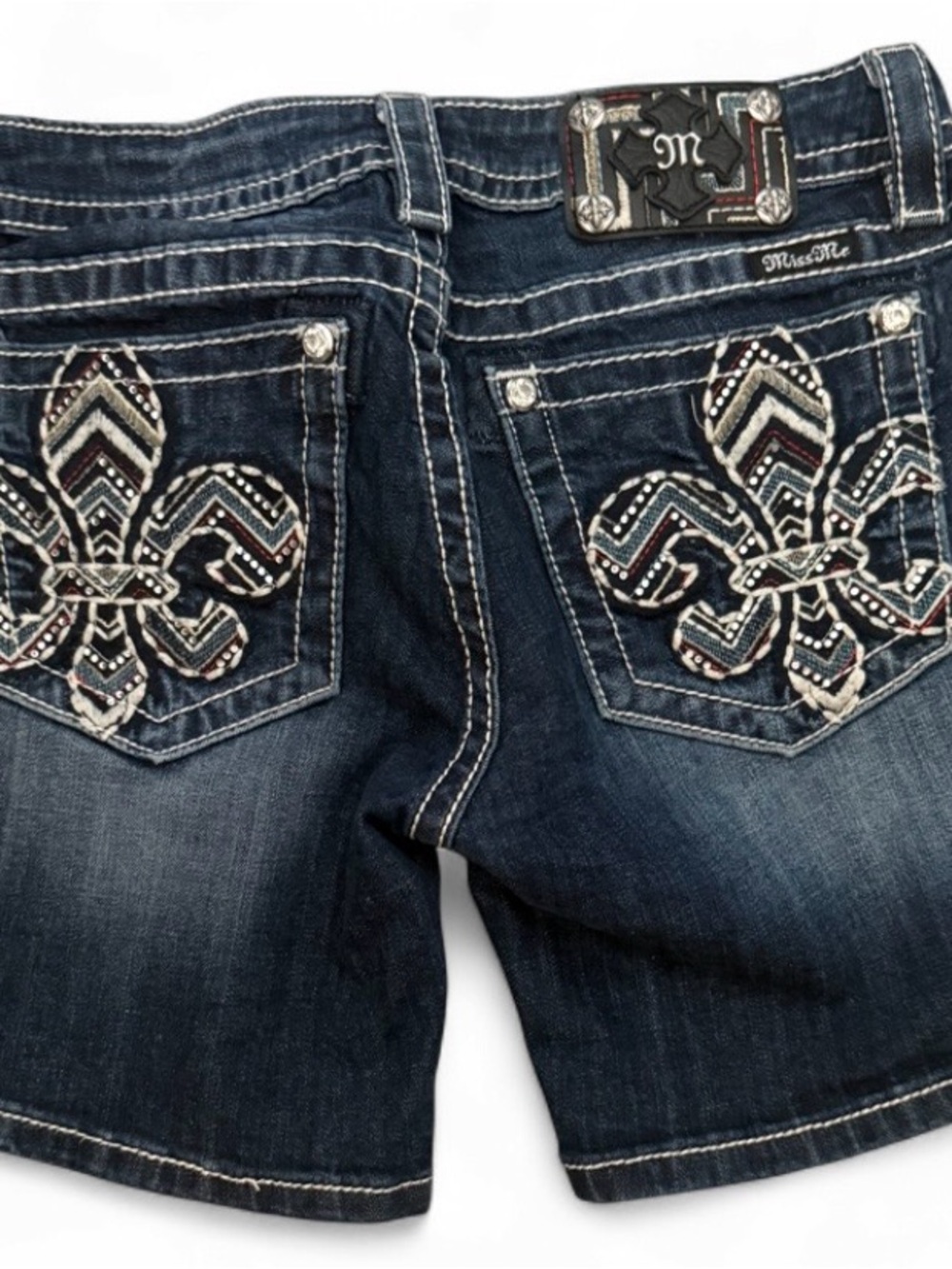 Miss Me Indigo Fade Denim Jean Shorts